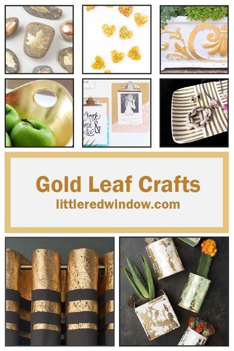 Gold Leaf Crafts Easy Diy, Gold Leaf Crafts, Gold Leaf Projects, How To Use Gold Leaf Sheets, Gold Crafts For Kids, Gold Foil Art Diy, Using Gold Leaf, Bookbinding Inspiration, Gilded Furniture