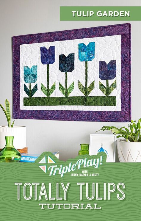 Tulip Quilt Block Pattern Table Runners, Quilted Flowers Pattern, Wall Quilts Patterns Free, Flower Quilt Patterns Free, Tulip Quilt Block Pattern Free, Mini Quilts Patterns Free Wall Hangings, Star Quilts Ideas, Quilt Wall Hanging Ideas, Tulip Quilt Pattern