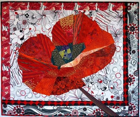 http://www.fiddlesticksquiltshop.com/shop/Ann-Shaw-Patterns/p/Poppy-Ann-Shaw-Pattern-x24903683.htm Fiber Art Quilts, Theme Nature, Flower Quilts, Poppy Pattern, Landscape Quilts, Flower Quilt, Paper Piecing Patterns, Wall Quilts, Quilted Wall Hangings