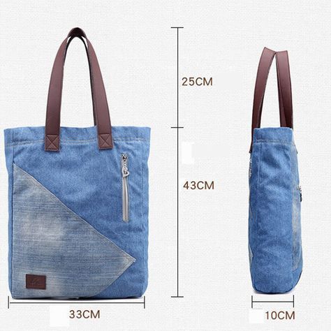 Tas Denim, Denim Handbag, Denim Bag Patterns, Denim Bag Diy, Sac Diy, Denim Bags, Jeans Bags, Diy Bag Designs, Diy Bags Patterns