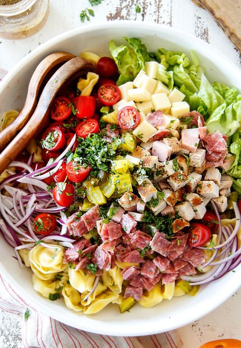 Lunch Archives - Page 5 of 6 - Carlsbad Cravings Cuban Pasta, Tortellini Pasta Salad Recipes, Cubano Sandwich, Best Summer Salads, Pasta Salad With Tortellini, Pasta Salad Dressing, The Slow Roasted Italian, Carlsbad Cravings, Tortellini Pasta