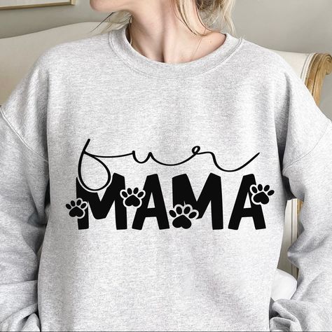 Get Your Animal Luv’n On Wearing This Fur Mama Sweatshirt 50/50 Cotton Blend Crew Neck Long Sleeve Fashionable Sizes: S M L Xl 1x 2x 3x 4x 5x Colors: Black White Grey Each One Hand Made Each One Made With Love Bundle Or Comment To Choose Color Size Up For An Oversized Look Like The Model Dog Mom Sweater, Mama Crewneck, Dog Mama Shirt, Dog Mom Sweatshirt, Mom Sweater, Fur Mama, Mama Shirts, Dog Sweatshirt, Dog Mom Shirt