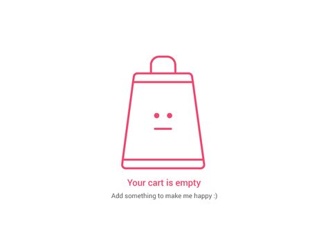 Empty cart illustration Shoping Bag, Empty State, Ui Design Website, Bag Icon, Aesthetic Colors, Make Me Happy, Ui Design, App Design, Icon Design