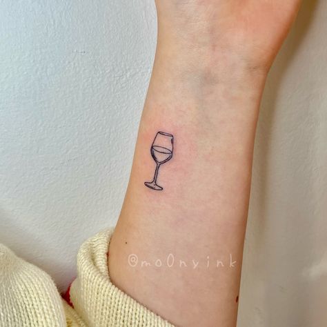 tattoo 
fine line tattoo 
small tattoo Dainty Wine Glass Tattoo, Red Wine Glass Tattoo, Fine Line Wine Tattoo, Tiny Champagne Glass Tattoo, Fine Line Wine Glass Tattoo, Matching Wine Glass Tattoo, Bottle Of Wine Tattoo, Wein Glas Tattoo, Wine Glasses Tattoo