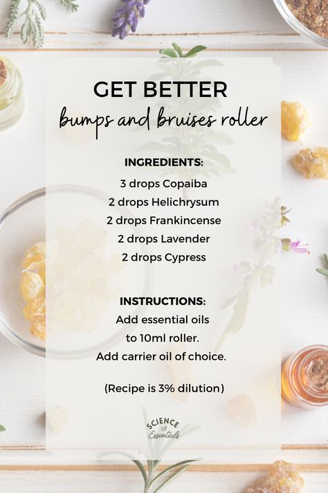 Essential Oil Bruising, Essential Oil Recipes Rollerball, Essential Oils For Bruising, Essential Oil For Bruising, Essential Oil Roller Bottle Recipes, Eo Blends, Roller Bottle Recipes, Roller Blends, Diy Essential Oil Recipes