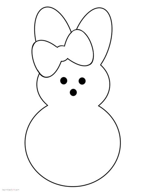 Easter Crafts For Toddlers Printables, Peep Crafts For Kids, Peep Craft Preschool, Peeps Printable, Free Peeps Printables, Peep Printable Free, Easter Bunny Art Preschool, Easter Ideas For Kids Crafts, Peeps Template Free Printable