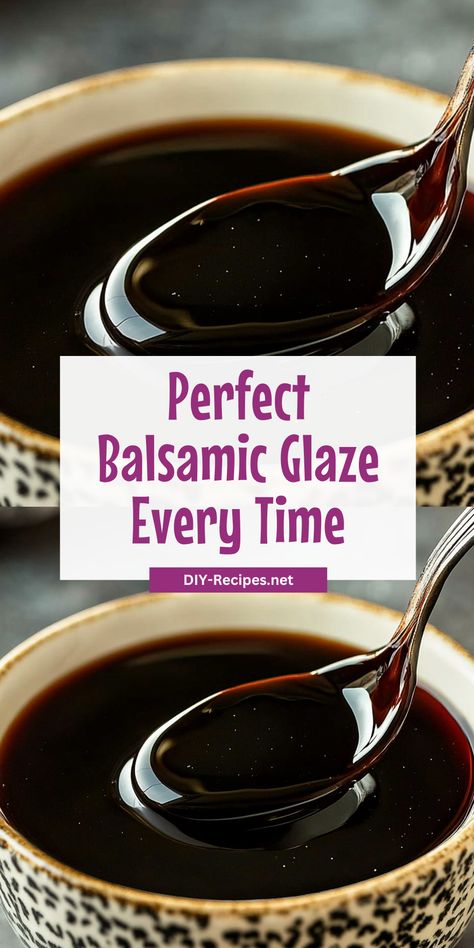 Get the perfect balsamic glaze every time with this easy recipe! Just balsamic vinegar, reduced to a thick, flavorful sauce. Basalmic Glaze, Balsamic Glaze Recipe, Balsamic Reduction Recipe, Honey Balsamic Glaze, Balsamic Glaze Recipes, Balsamic Vinegar Recipes, Bourbon Chicken Recipe, Roasted Broccoli Recipe, Honey Balsamic