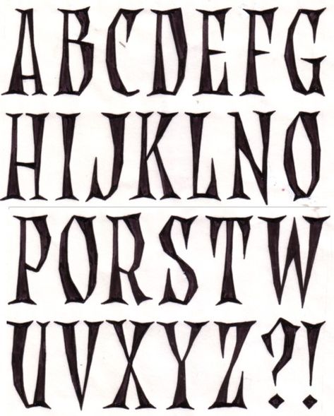 Scary Fonts Alphabet, Fronts Letters, Fronts Letters Design, Cool Lettering Fonts, Lettering Fonts Alphabet, Cool Font, Lettering Styles Alphabet, Design Alphabet, Funky Fonts