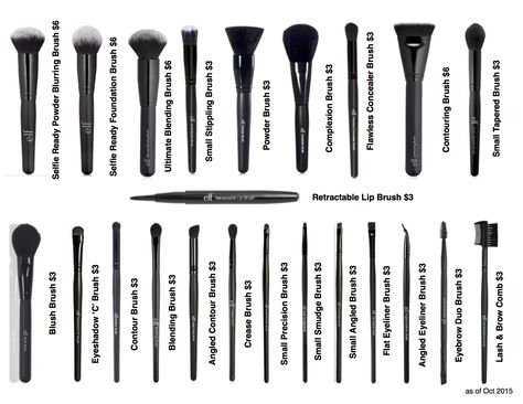 ELF Brushes  i just bought the ultimate blending brush yesterday at walmart and OMG!! my foundation looks airbrushed most def getting more!! Sculpting Face, Rosa Make-up, Elf Brushes, Elf Blush, Make Up Gold, Brush Guide, Pink Makeup Brush, Make Up Tools, Body Brush