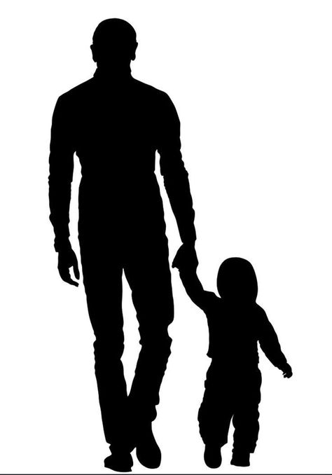 Baby Hand Tattoo, Holding Hands Walking, Walking Silhouette, Father Son Tattoo, Silhouette Family, Vector Tattoo, Illustration Man, Boy Silhouette, Father Tattoos