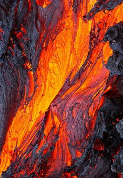 Lava Painting Tutorial, Lava Reference, Lava Color Palette, Magma Aesthetic, Lava Artwork, Lava Pictures, Volcano Artwork, Lava Aesthetic, Lava Photography