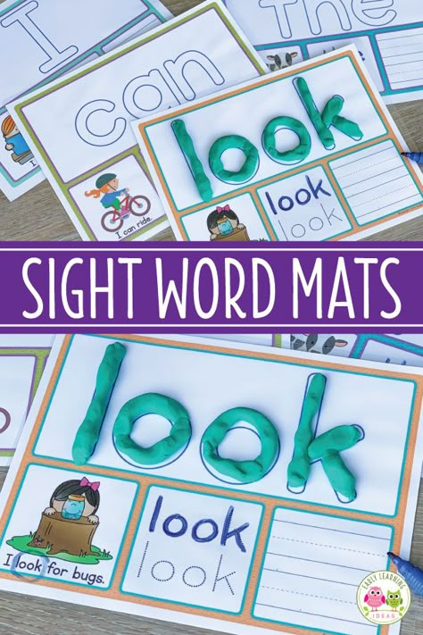 Learn Sight Words, Sight Word Activity, Word Work Kindergarten, Sight Word Centers, Preschool Sight Words, Literacy Activities Kindergarten, Activities Kindergarten, Word Work Centers, Sight Words List