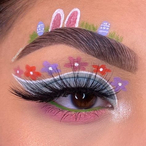 We're very hoppy to see this look from @saraicruzusing our 3D Faux Mink LashesLACOLORSCosmetics LACOLORS I❤️Makeup Affordable CrueltyFree AffordableMakeup ColorfulMakeup Pigmented MakeupGoals walmart walmarthaul walmartbeauty beauty mua makeupartist makeupaddict instamakeup easter easterhaul eastermakeup Easter Eye Makeup Ideas, Easter Makeup Looks Eyeshadows, Cute Easter Makeup Ideas, Easter Eyeliner, Easter Makeup Looks Simple, Easter Make Up, Simple Easter Makeup, Easter Eye Makeup, Easter Eyeshadow Looks