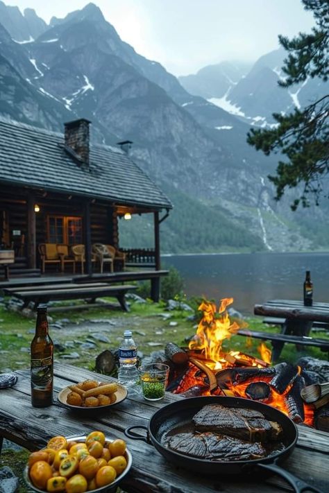 Living In The Wilderness Aesthetic, Mountain Lifestyle Aesthetic, Cabin In The Woods Honeymoon, Camping In Woods, Log Cabin Photoshoot, Self Sufficient Living Aesthetic, Travel Inspo Aesthetic, Cabin Date, Family Travel Aesthetic