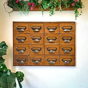 Wooden Apothecary Cabinet, Apothecary Home Decor, Apothecary Kitchen Decor Ideas, Apothecary Organization, Apothecary Wall, Library Card Catalog Cabinet, Apothecary Drawers, Apothecary Kitchen, Card Catalog Cabinet