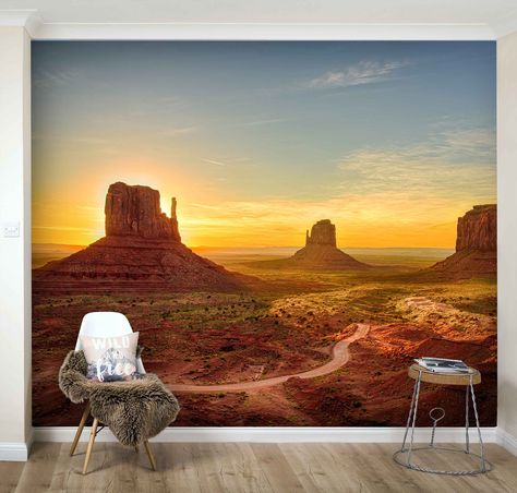 3D Mountain Wallpaper, Rock Wall Mural, Sunset Wall Decor, Landscape Wall Art, Peel and Stick, Removable Wallpaper, Wall Sticker 3d Mountain, Sunset Wall Decor, Sunset Desert, Mountain Wallpaper, Sunset Wall, Rock Wall, Desert Sunset, Kids Wall Decor, Wallpaper Stickers