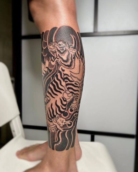 10 Best Japanese Half Leg Tattoo Ideas That Will Blow Your Mind! | Outsons | Men's Fashion Tips And Style Guides Japanese Leg Sleeve Design, Japanese Calf Sleeve, Japanese Half Leg Sleeve Tattoo, Mens Half Leg Sleeve Tattoo Ideas, Japanese Style Leg Tattoo, Japanese Ankle Tattoo, Tiger Leg Sleeve Tattoo, Japanese Leg Tattoo Men Design, Japanese Half Leg Tattoo