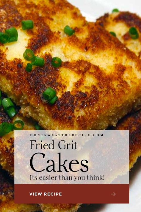 Recipes For Grits, Recipes With Grits Meals, Corn Grits Recipe Dinners, Soul Food Brunch Menu Ideas, Meals With Grits Dinners, Grits Cakes Fried, Leftover Grits Recipes, Grit Cakes Fried, Savory Grits Breakfast