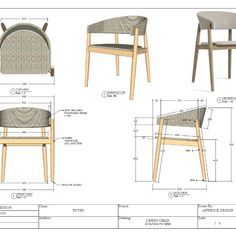 Furniture With Measurements, Furniture Design With Dimensions, 3d Furniture Drawing, Furniture Design Technical Drawings, 3d Furniture Design, Chair Technical Drawing, Interior Technical Drawing, Furniture Technical Drawing, Chair Detail Drawing