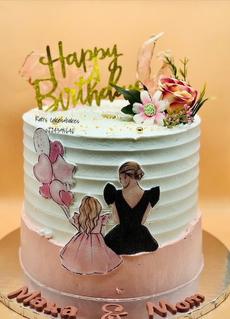 Mom And Daughter Cake Ideas, Mom Daughter Cake Design, Mother Daughter Birthday Cake, Mom And Daughter Birthday Cake, Mother And Daughter Birthday Cake, Mom And Daughter Cake, Mother Daughter Cake Design, Mom Birthday Cake Ideas Mothers, Birthday Cake For Papa