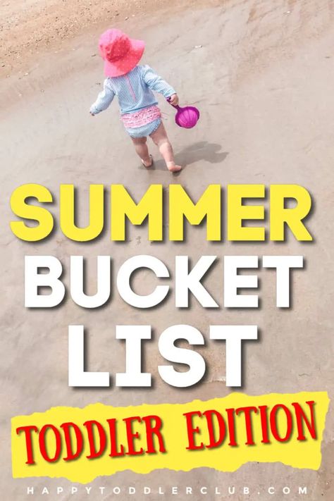 Toddler Summer Bucket List (Free Printable Checklist!) | Happy Toddler Club Summer Sensory Bin Ideas, Summer Themed Crafts, Spring Break At Home, Toddler Summer Activities, Summer Sensory Bin, Activities With Toddlers, Family Summer Bucket List, Kids Crafts Toddlers, Activities To Do With Toddlers