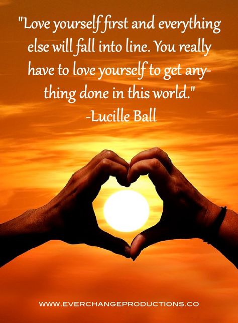 "Love yourself first and everything else will fall into line. You really have to love yourself to get anything done in this world." -Lucille Ball inspirational quote Loving Yourself First Quotes, Love Yourself First Quotes, Positive Quotes For Work, Patience Quotes, Love Articles, German Quotes, Pep Talk, Falling In Love Quotes, Loving Yourself