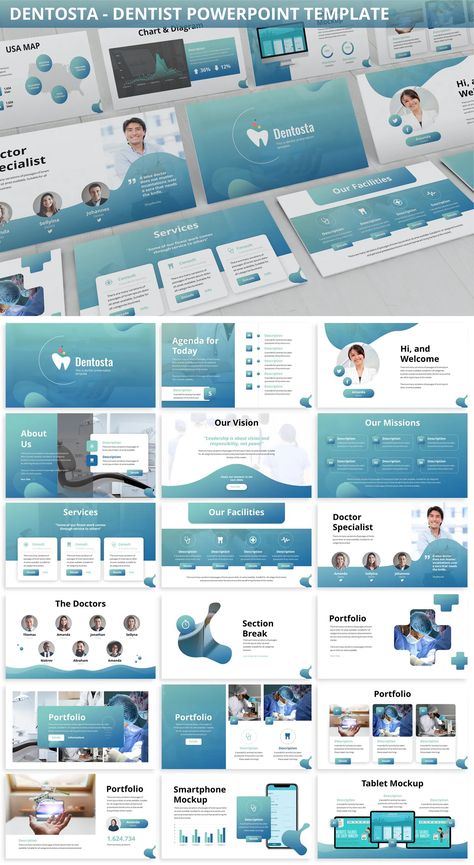 Dental Presentation, Dentist Marketing, Theme Presentation, Ppt Template Design, Ppt Slides, Powerpoint Tutorial, Presentation Deck, Powerpoint Slide Designs, Proposal Design