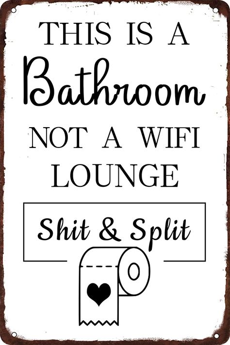 Sarcastic Bathroom Quotes, Toilet Quotes, Funny Toilet Signs, Printable Bathroom Signs, Funny Door Signs, Cat Scrapbook, Toilet Signs, Toilet Door Sign, Toilet Humor