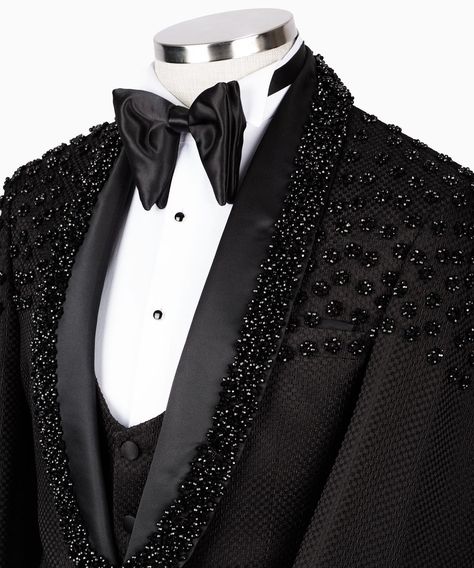 💫 Black tuxedo with stone embroidery LaGadel design #suits #suit #tuxedo #wedding #groom #grooms #menfashion #fashion #blackmen #blackmanstyle #blackmantuxedo #shirt #embroidery suit #stoneembroidery suit Black Men Suits, Stone Embroidery, Vest And Pants, Blazer Suit Women, Embroidery Suit, Suit Tuxedo, Suits Men, Tuxedo Wedding, Black Tuxedo