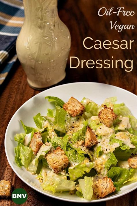 A creamy, cauliflower based dressing with all the same delicious flavor as your favorite Caesar Dressing. Vegan Caesar Salad Dressing, Vegan Salad Dressings, Vegan Salad Dressing Recipes, Caesar Salad Dressing Recipe, Vegan Caesar Dressing, Vegan Dressings, Vegan Caesar Salad, Vegan Caesar, Vegan Salad Dressing