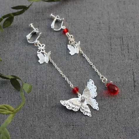 Xie Lian Cosplay, Earring Butterfly, Jewelry Ear, Hua Cheng, Magical Jewelry, Butterfly Jewelry, Heaven's Official Blessing, Women Party, Fantasy Jewelry