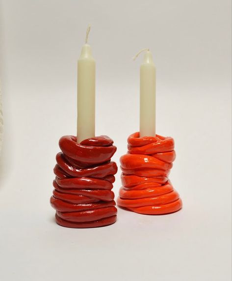 Hand Building Pottery Ideas Candle Holders, Homemade Clay Candle Holders, Hand Built Candle Holder, Clay Crafts Candle Holders, Air Clay Candle Holder, Clay Candle Stick Holders, Functional Clay Ideas, Air Dry Clay Tealight Holder, Candle Holders Clay