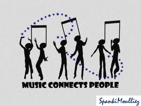 ♦♦ Music Conects People ♦♦ Music Connects People, Cartoon Image, Music Art, Singing, The World, Music, Art