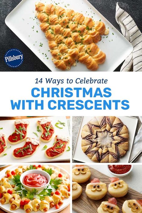 Does it get any cuter than this? (No, it does not.) Give your crescents that extra holiday touch with these festive—and easy!—party recipes. Appetizers Crescent Rolls, Easy Party Recipes, Party Food Christmas, Appetizer Christmas, Crescent Roll Appetizers, Crescent Recipes, Christmas Appetizers Party, Food Christmas, Crescent Roll Recipes