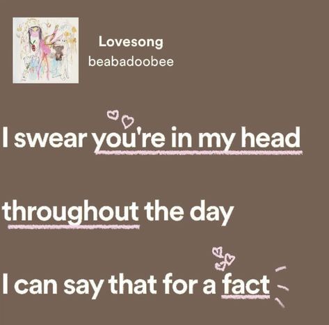 Beabadoobee Lovesong, Love Song Lyrics Quotes, You Are My Moon, Meaningful Lyrics, Song Lyric Quotes, Romantic Song Lyrics, Lyrics Aesthetic, I Love My Girlfriend, Love Songs Lyrics