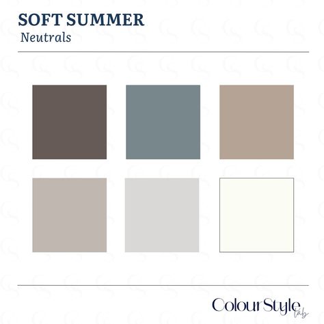 Some of the best colours, neutrals and colours to avoid for SOFT SUMMER. . . . . . . . #colouranalysis #softsummer #style #color #coloranalysis #softsummerpalette True Summer Neutrals, Colour Season, Soft Summer Palette, Soft Summer Color Palette, Summer Brown, Soft Summer Colors, Summer Palette, Colour Analysis, Summer Neutrals