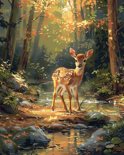 Amazon.com: shinefly Paint by Numbers Kit for Adults Beginner & Kids Easy Acrylic on Canvas 16x20 inch with Paints and Brushes, Deer Christmas Paintings On Canvas Acrylics, Art Acrylic Painting Ideas, Elk Painting, Deer Theme, Paints And Brushes, Number Painting, Deer Painting, Wooden Brush, Dreamy Artwork