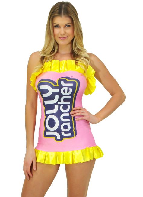 18 Food-Themed Halloween Costumes to Buy on the Cheap Jolly Rancher Jolly Rancher Costume ($25, originally $50) Jolly Rancher Costume, Jolly Rancher Candy, Food Halloween Costumes, Costumes For Couples, Spooky Halloween Costumes, Themed Halloween Costumes, Candy Costumes, Candy Dress, Jolly Rancher