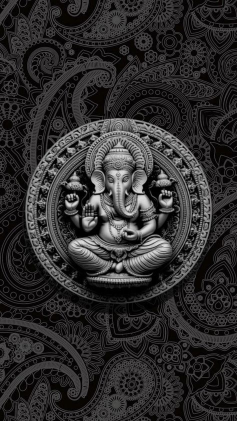 264 Ganesha Wallpaper, Ganesha Art Illustration, Iron Man Hd Wallpaper, Bamboo Wallpaper, Aesthetic Image, Ganesha Drawing, Broken Screen Wallpaper, Wallpaper For Android, Spiritual Paintings