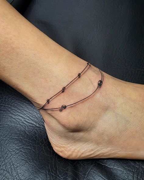 Charm Anklet Tattoo, Bracelet Tattoo Ideas, Braclet Tattoo, Charm Bracelet Tattoo, Ankle Bracelet Tattoo, Bracelet Tattoo, Anklet Tattoos, Tattoo Bracelet, Minimalist Bracelet