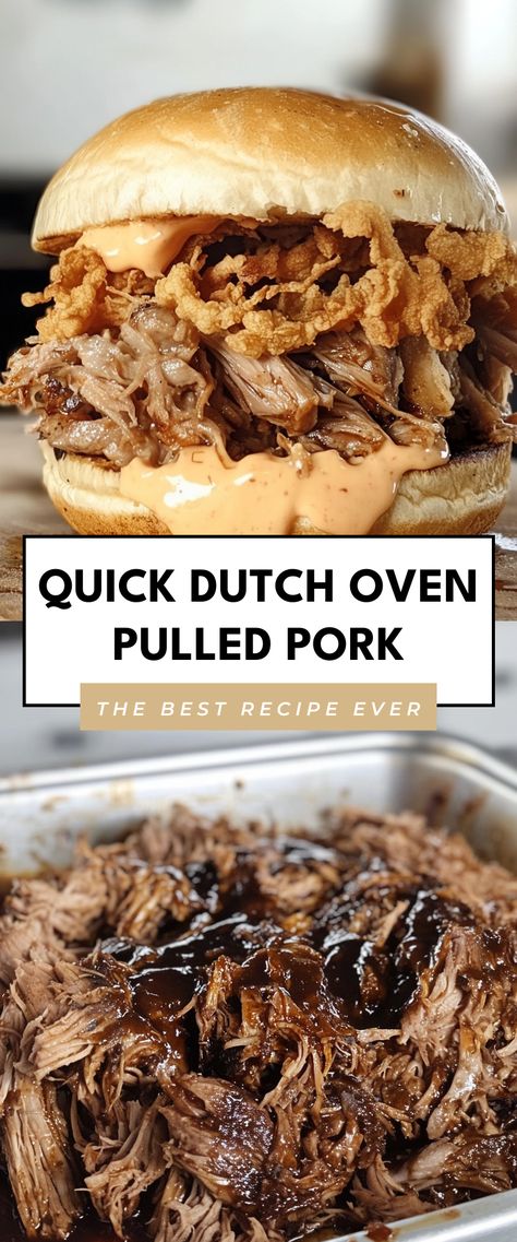 Image for Quick Dutch Oven Pulled Pork Dutch Oven Pulled Pork, Pulled Pork Oven Recipe, Oven Pulled Pork, Pulled Pork Tenderloin, Pulled Pork Oven, Best Dutch Oven, Pulled Pork Recipe, Pork Recipes Easy, Tenderloin Recipes