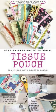 Easy Quick Sewing Projects Simple, Christmas Sewing Gifts For Friends, Sew Tissue Pouch, Sewing Teacher Gifts Ideas, Teacher Sewing Projects, Sewing Gifts For Coworkers, Sewing Small Gifts, Quick Gifts To Sew, Quick Sewing Projects Gift