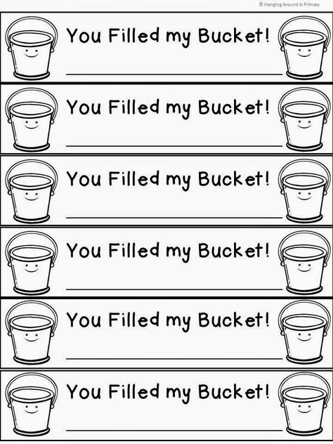 Are You A Bucket Filler? Bucket Filling Activities, Bucket Filling Classroom, Be A Bucket Filler, Primary Writing Paper, Bucket Filler Activities, Bucket Fillers, Fill Your Bucket, Friendship Lessons, Bucket Filler