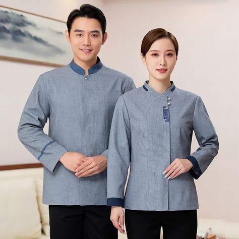 Custom Hotel Uniforms Restaurant Waiter Workwear Clothing House Keeping Uniform From m.alibaba.com Waiter Outfit Restaurants, Hotelier Uniform, Restaurant Uniform Ideas, Restaurant Staff Uniform, Hotel Staff Uniform, Costa Rica Outfit Ideas, Uniforms Restaurant, Waiter Uniform Design, House Keeping Uniform