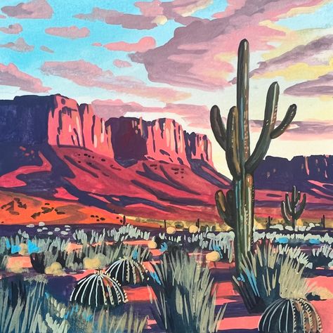 * SOLD * For all you desert lovers, today’s painting is only $115 Daily Painting Just posted in my online store (KateBirchArt.com) Link in bio! Gouache on paper Paper size 6x6 inches with small white border $115 *** please note for international orders a customs tax may be required upon delivery *** #gouachepainting #stilllifepainting #artistsoninstagram #painteveryday #colorfulart #gouache #dailypainting #dailyart #utahartist #makearteveryday #gouacheartist #art #painting #illustration... Uluru Painting, Desert Illustration, Apartment Painting, Daily Painting, Landscape Ideas, Paper Paper, Gouache Painting, Still Life Painting, Painting Illustration