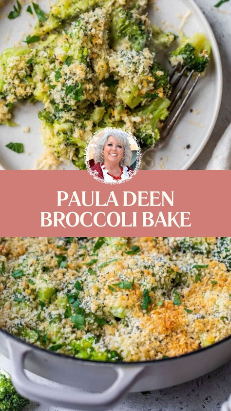 Paula Deen Broccoli Bake Broccoli Casserole Paula Deen, Broccoli And Cheese Baked, Broccoli Cheese Baked, Mustard Broccoli, Broccoli Butter, Panko Recipes, Broccoli Cheese Bake, Delicious Broccoli, Extra Sharp Cheddar