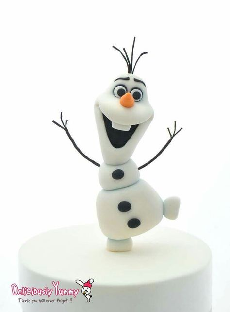 Olaf Cake Disney Frozen Cake, Olaf Cake, Frozen Cupcakes, Ideas Cupcakes, Figure Cake, Elsa Cakes, Frozen Birthday Cake, Disney Frozen Olaf, Fondant Animals