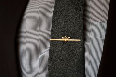 Serviette Ring, Legend Of Zelda Triforce, Zelda Triforce, Men's Ethnic Wear, Gold Tie, Offbeat Bride, Bow Collar, Tie Pin, Tie Bar