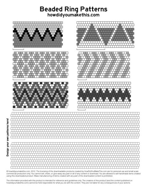 beaded rings pattern Ring Patterns, Beaded Work, Beading Inspiration, Bead Crochet Patterns, Bead Crochet Rope, Seed Beading, Seed Bead Patterns, Beaded Ring, Seed Bead Tutorial