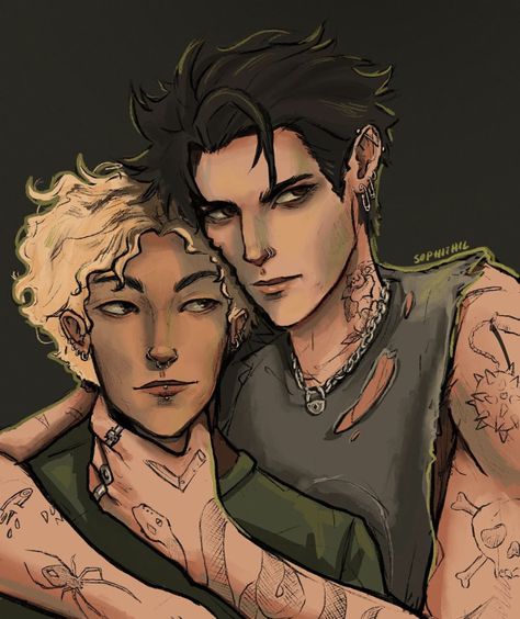 Rosekiller Fanart, Marauders Art, Evan Rosier, Barty Crouch, Marauders Fanart, Sid And Nancy, Slytherin Skittles, Marauders Fan Art, Barty Crouch Jr